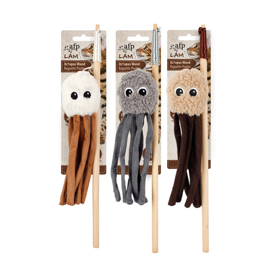 Canne a peche pour chat Pieuvre avec Cataire